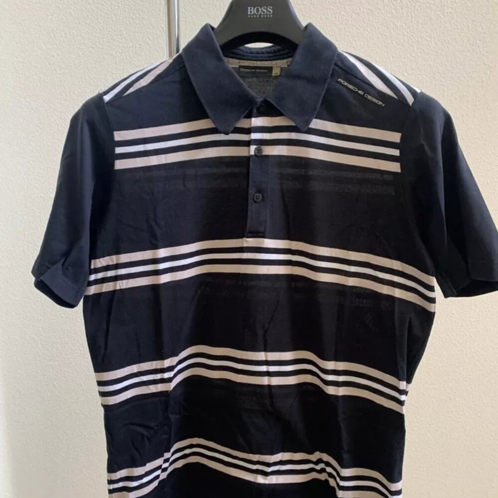 Porsche Design mens Polo Shirt Black Size - M